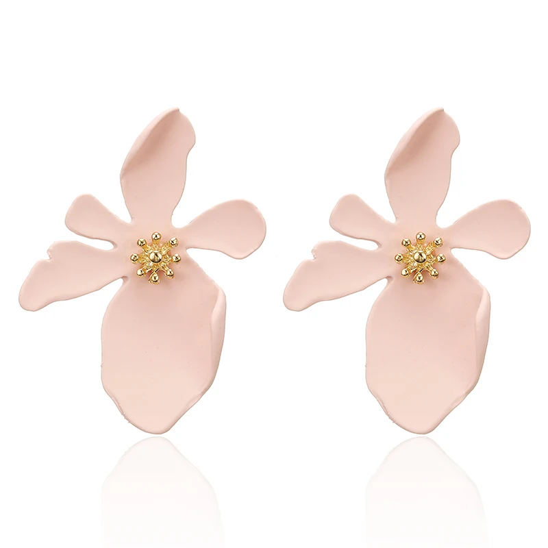 2018 New Korean 6 Petal Acrylic Zircon Tassel Earrings Brincos OorbellenTransparent Earrings Wholesale Flower Women's Earrings - Image 4