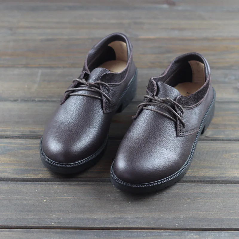 

Women's Moccasins Lace up Flat Shoes Women 100% Authentic Leather Ladies Flat Shoes 2019 Spring Female Shoe (866-2