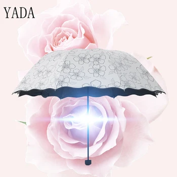

YADA Design Flower Pattern Folding Rainy Lace Umbrella For Women Girl Anti-UV Rainproof Sun Protection Parasol Umbrella YD015