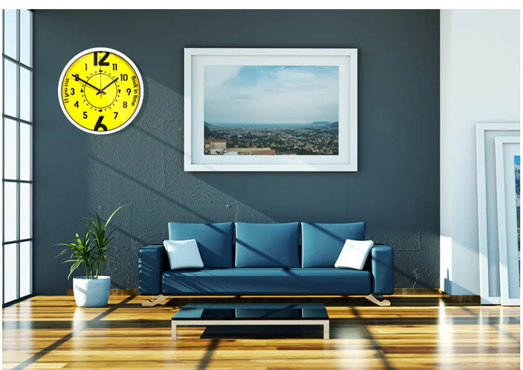 Креативные настенные часы в обратном направлении желтого цвета, домашний декор, Pow Patrol, женские часы, современный дизайн, Relogio Parede, идеи подарка ZB85