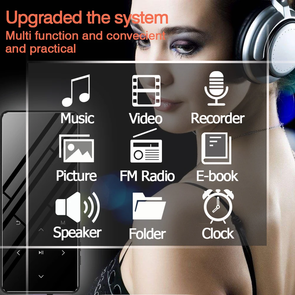 ICEICE MP3 плеер с bluetooth и Динамик 2,4 Экран сенсорные клавиши hi fi fm радио мини Спорт MP 3 плеер портативный плеер