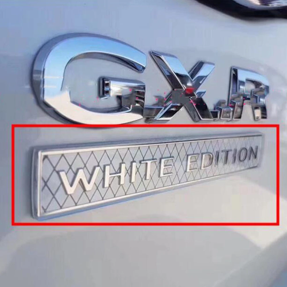 

For Toyota Land Cruiser 2008-2019 Car Rear Trunk 3D White Edition Emblem Badge Sticker Trim ABS Decoration