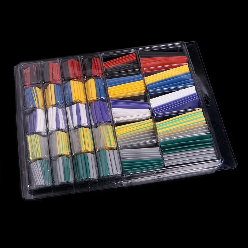 

500PCS/set Polyolefin 2:1 Heat Shrink Tubing Wire Cable Sleeving Wrap Tube Kit Electrical Equipment