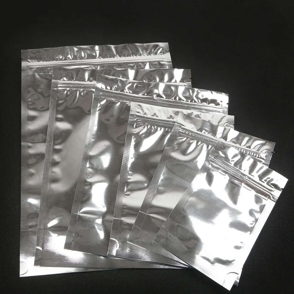 

10 Pcs Clear Aluminum Foil Bag Self Seal Zipper Ziplock Packing Food Bag Retail Resealable Baking Packaging Bag Pouch