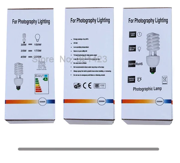 2 шт. Pro E27 220V 45W 5500K лампа для фото и видео Студийный светильник и