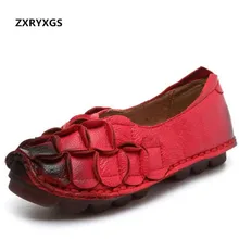 Лидер продаж года; Новые Элегантные весенние туфли из воловьей кожи; женская обувь на плоской подошве в стиле ретро; удобная женская обувь; мягкие Нескользящие туфли на плоской подошве