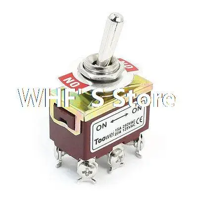 

ON/ON 6 Screw Terminals Latching Power Control Toggle Switch AC 125V 20A T702BW