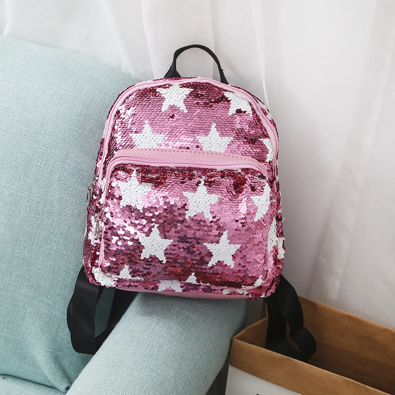 

women mini leather backpack cute sequin school bags for teenage girls small travel backpack purse