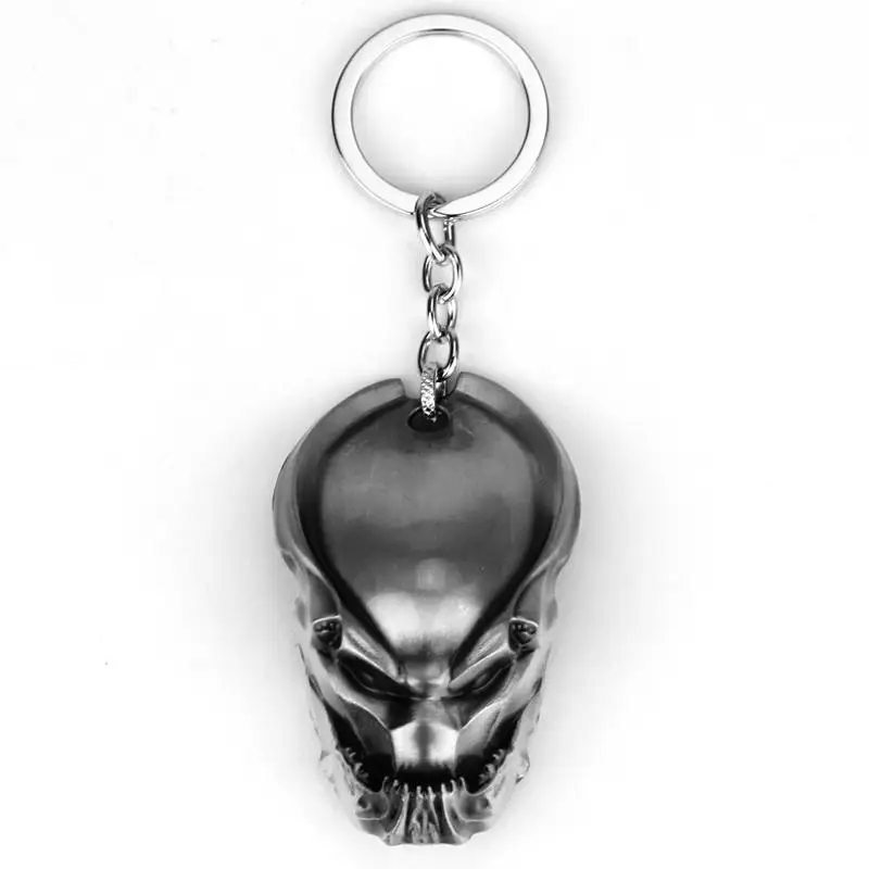 

Classic Predator Metal KeyChain Movie AVP Cool Hardcore Head Keyring Evil Warrior Alien Mask Key Chain Ring Gift Man Jewelry