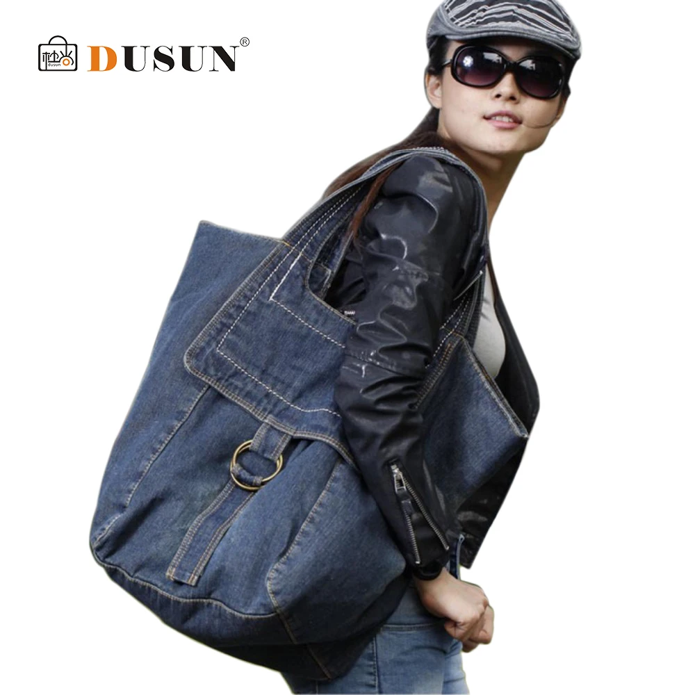High Quality Denim Handbags Large Size Women bag Fashion Women Travel Bags Shopping Shoulder bags Zipper
