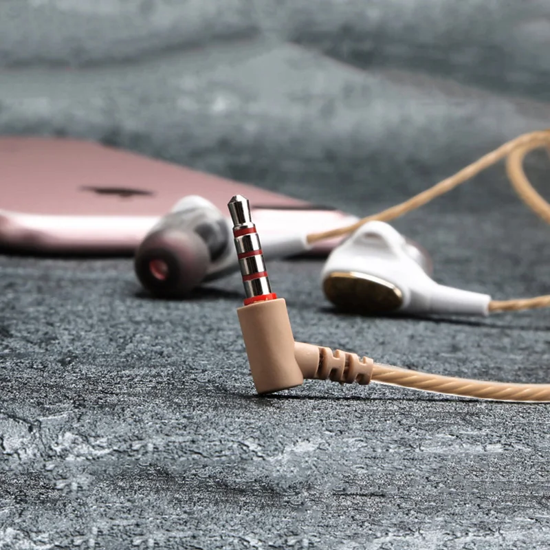 RUKZ ER2 двойной динамический привод динамик HiFi наушники с микрофоном для IPhone XiaoMi