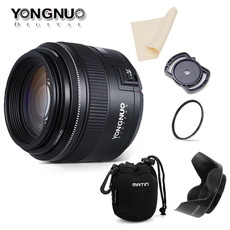 YONGNUO 85 мм f1.8 Prime Lens Full-Frame AF MF Hood Mannual standard фиксированный фокус YN85mm для Canon EOS EF Mount SLR камер