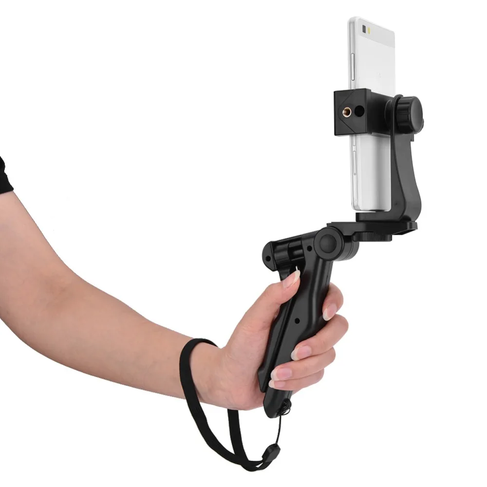 

Mini Tripod for Tabletop Smartphone Mount Clip Holder Stand for iPhone X/8/7 Plus Huawei Xiaomi Handheld Stabilizer Hand Grip