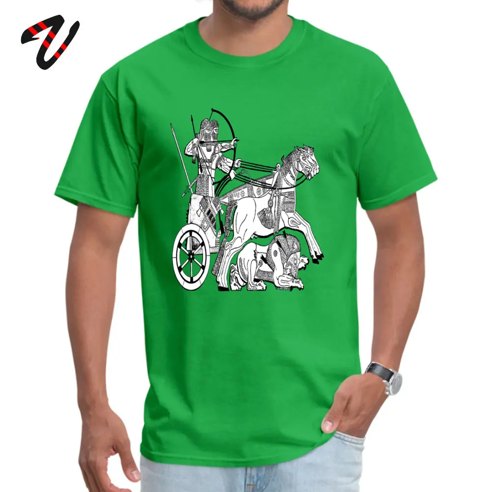 Geek Assyrian Chariots of War, футболки с круглым вырезом, топы на День дурака, футболки, щупальца для мужчин, семейные, чистые, Slash, Подарочная футболка - Цвет: Green