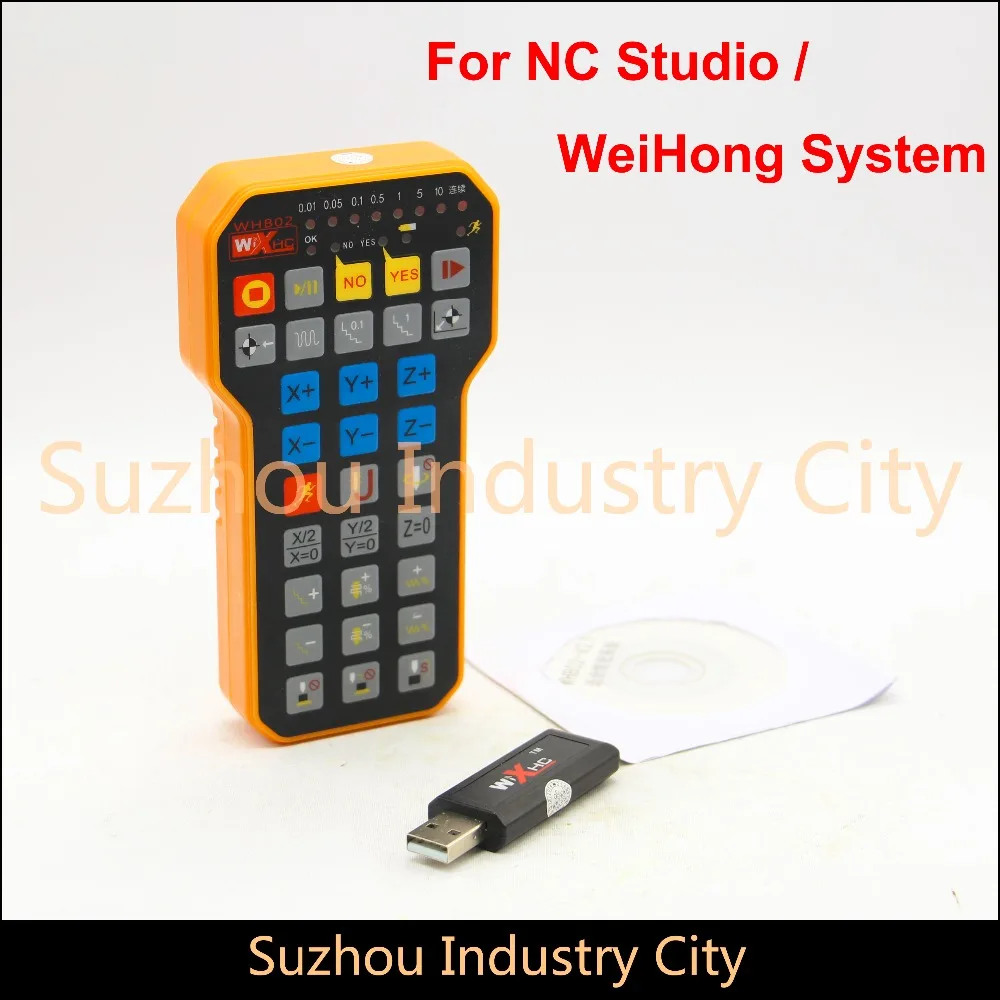 

CNC Handwheel NC Studio USB Wireless Remote Handle 3 Axis CNC controller for CNC Router Engraving Machine weihong system