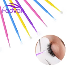 100/мешок одноразовые кисти для макияжа тупфер для ресниц прочная микро Fadvan кисть для наращивания ресниц индивидуальные инструменты для удаления ресниц