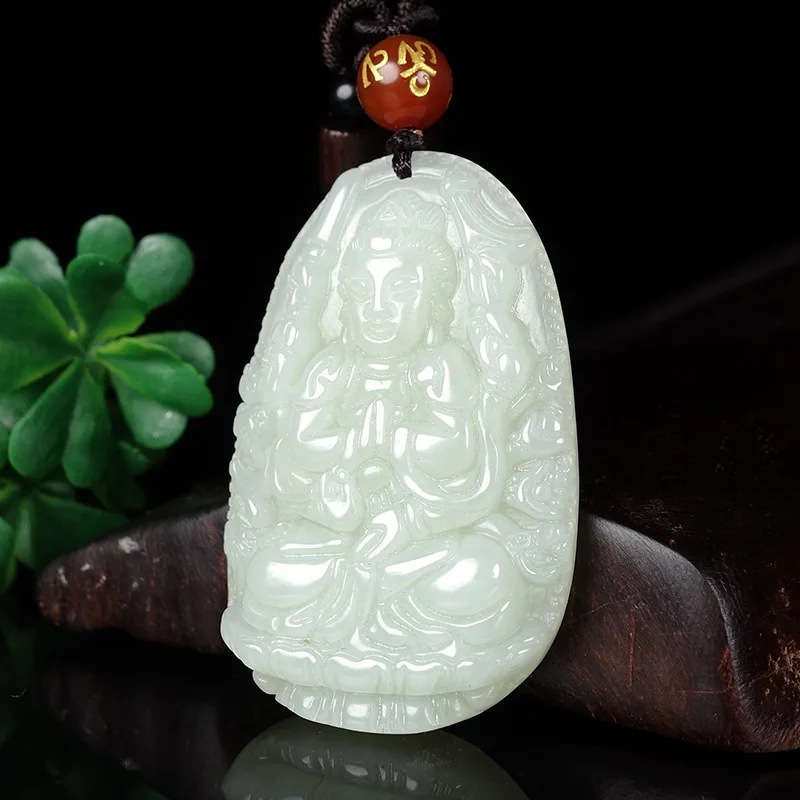 

2019 Buda Druzy Chakra Xinjiang Natural Genuine And Tianyu Twelve Zodiac Rat Eight Guardian God Thousand Hands Guanyin Pendant