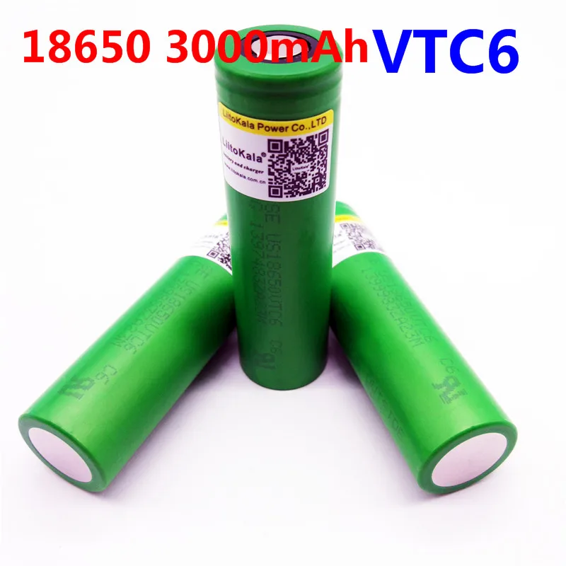 Liitokala 18650 VTC6 3,7 V 3000mAh литий-ионная аккумуляторная батарея 18650 US18650VTC6 30A игрушки фонарик инструменты