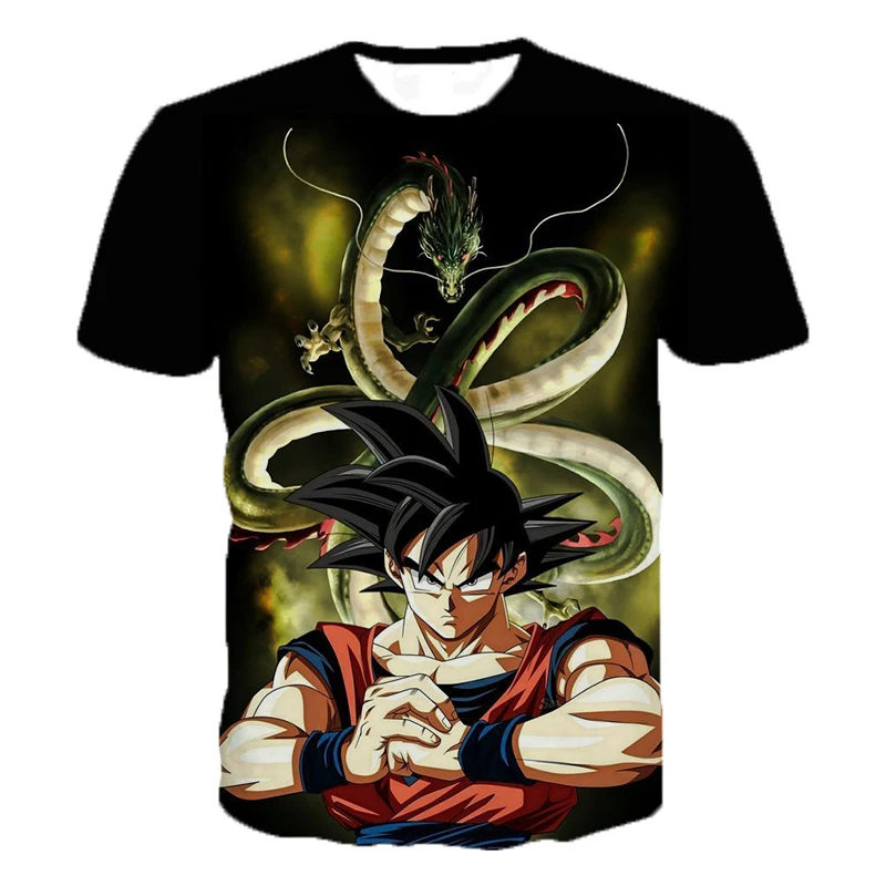 

2019 Summer Animation Dragon Ball T Shirts 3D T Shirt Men Super Saiyan Goku Printing Tee Shirt Homme Mens T Shirt Tops Hoodies