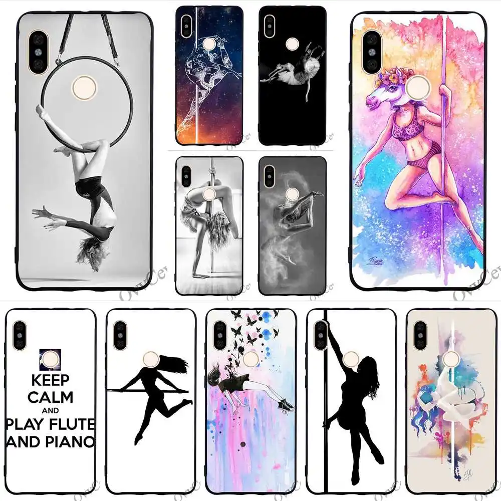 

Hybrid Pole dance Fitness Phone Cover for Xiaomi Redmi 4X Case 4A 5 Plus 5A Prime 6A Note 5 6 Pro Back