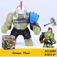 Single Sale Mini Hulk Action Figure Dolls Marvel Super Heroes Newest Thor Movie Legoingly Building Blocks Toys For Children Gift