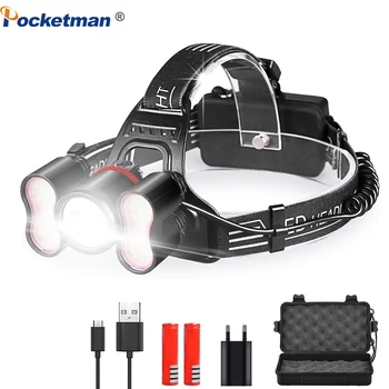

Brightes LED Headlamp Head light Rechargeable Waterproof head lamp for Cycling, Running, Camping, Hiking, Fishing DIY Works