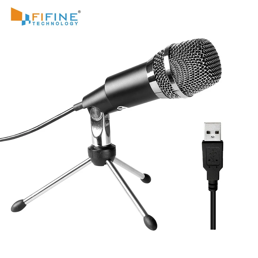Fifine Plug & Play домашняя студия USB конденсаторный микрофон для Skype запись YouTube поиск