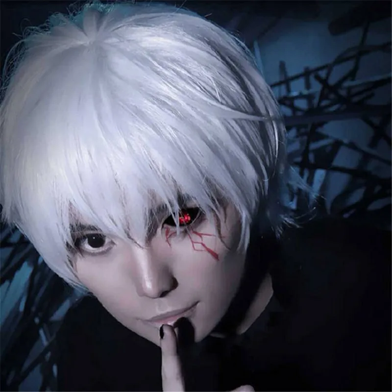 Sunshine Tokyo Ghoul Ken Kaneki Short White Black 30cm 12 Cosplay
