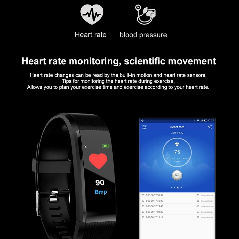  LYKRY LED Smart Watch Men Women Fitness Bracelet Watches Sport Running Smart Watch Heart Rate Monit - 32981858900