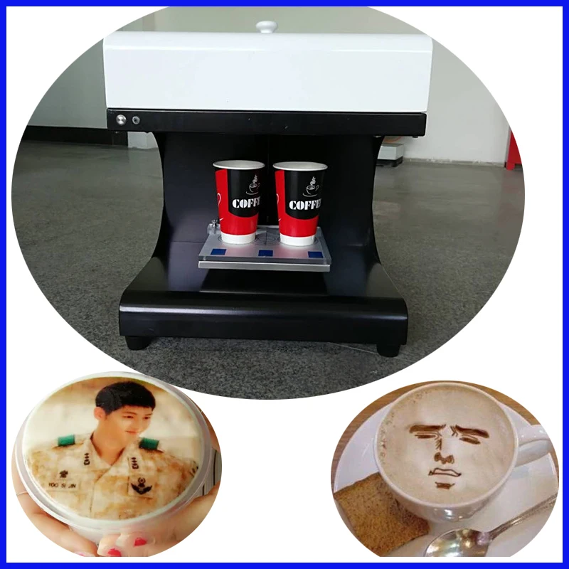 Commercial 16s/cup 2 cups Coffee Printer & 3D coffee printer machinein