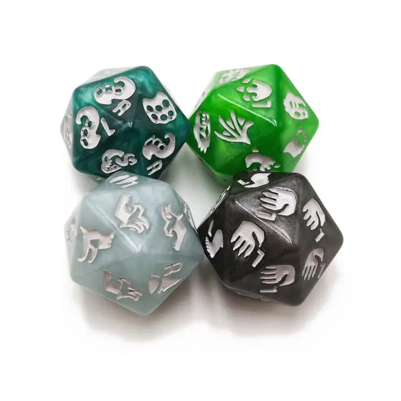 

4pcs/set Polyhedral Dice Set for Dungeons and Dragon Board Games D20 and Collection