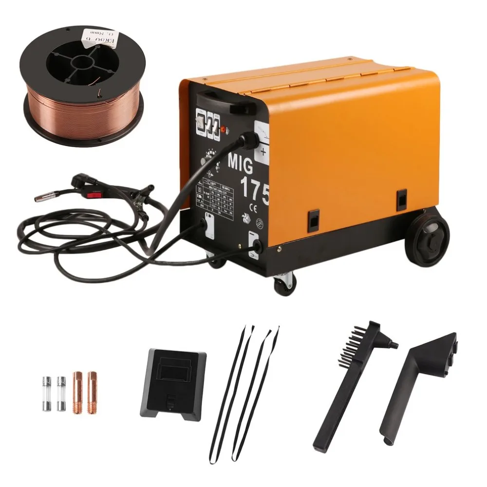 

DE MIG-175 Single Phase Portable Fan Cooling Wire Stable Gas-Shielded Welding Machine For Weldering EU Plug