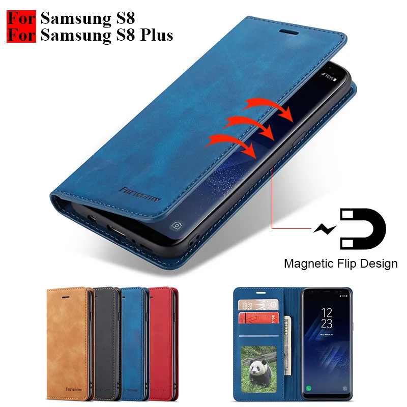 

For Samsung Galaxy S8 Plus Case Flip Magnetic Phone Case On Funda Samsung S8 Case Leather Wallet Case For Samsung S 8 Plus Cover