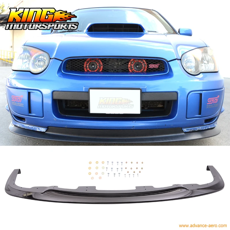 Fit for 2004 2005 Subaru Impreza WRX STI V Limited Front Bumper Lip PP Spoilerin License Plate