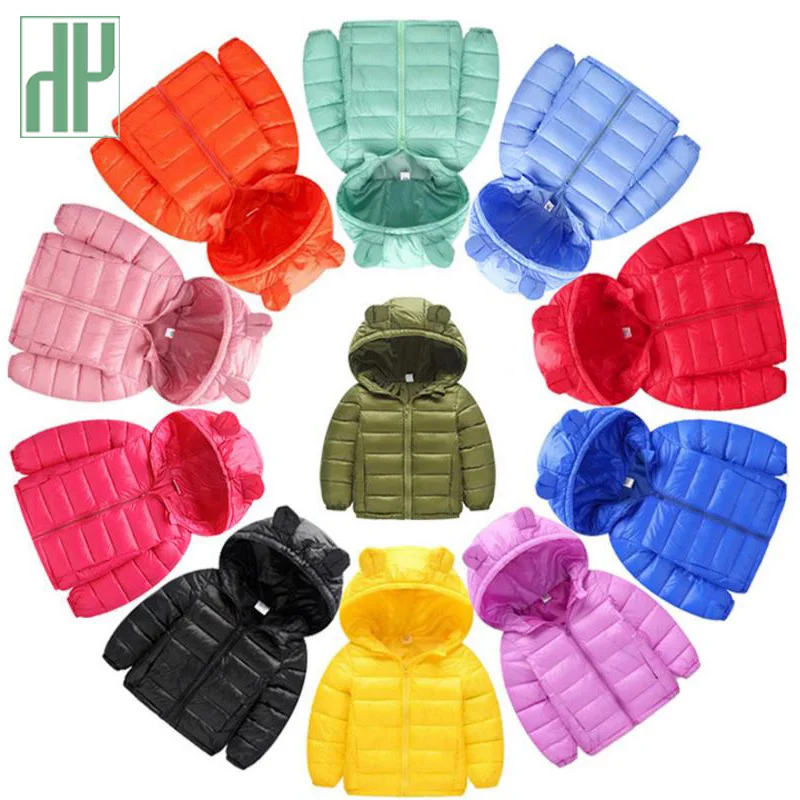 

HH Girls Winter Jackets kids Cartoon baby fashion parka children Baby Girls Clothes Hooded Jacket for Boys Cotton coats 1 6 year