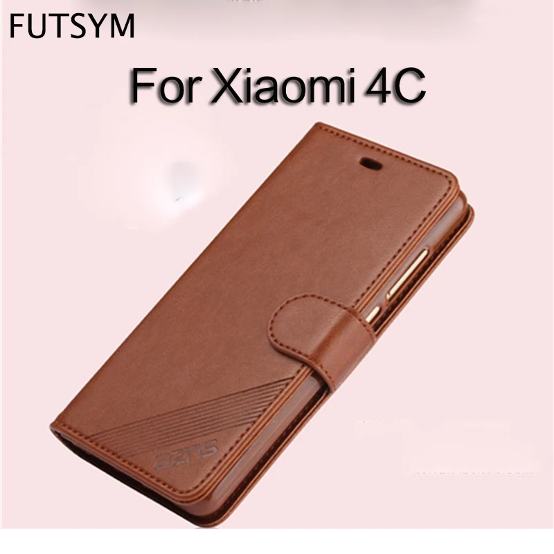 Flip Wallet Card Holder Cover for Xiaomi 4C Mi 4C Case 5.0