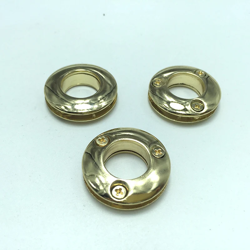 Metal Screw Back Eyelets Inner 14mm Alloying Screw Grommet Eyelet, Gold