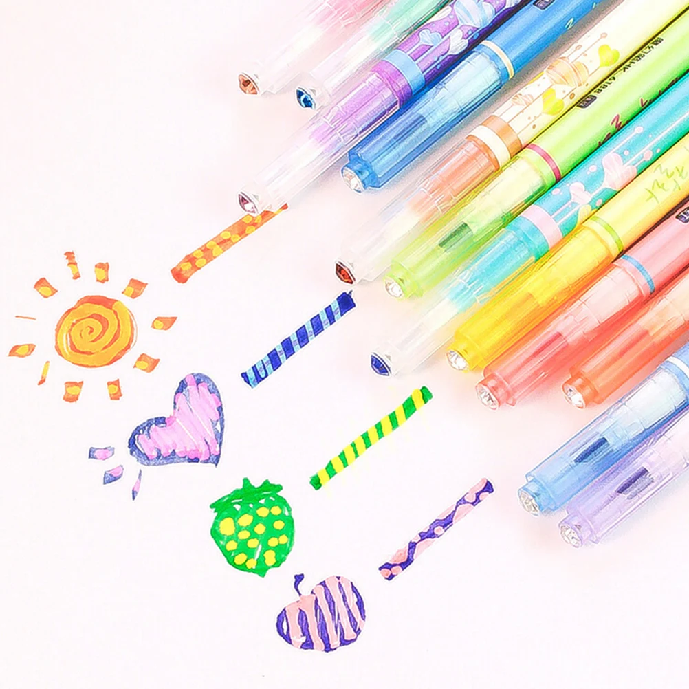 1 шт. Волшебная меняющая цвет художественная маркер ручка мультяшный граффити эскиз двуглавая художественная ручка для рисования игрушка для детей
