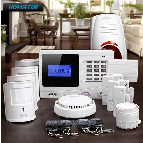 

HOMSECUR Wireless&Wired GSM SMS Pet Friendly Home Security Burglar Alarm System