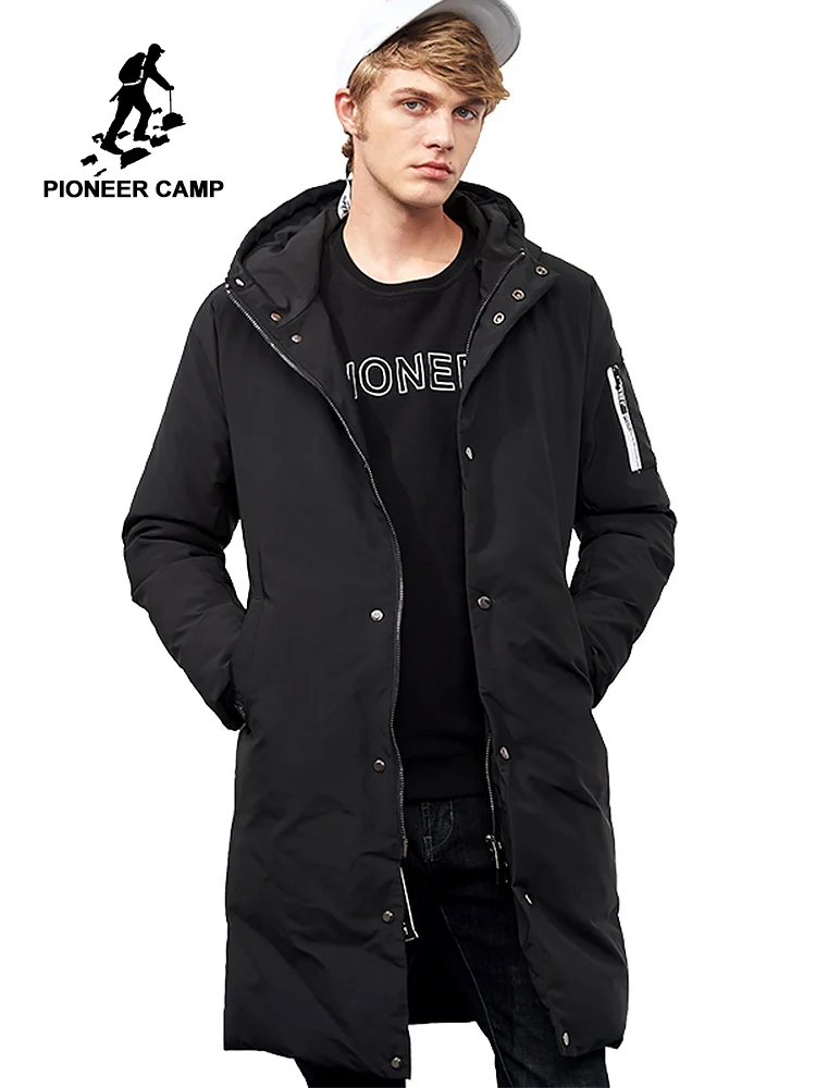 

Pioneer Camp waterproof warm winter jacket men brand clothing long thick coat male quality hooded parkas men AMF705299