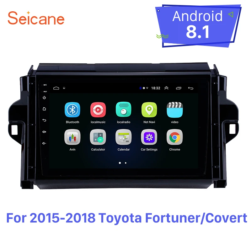 Seicane " Android 8,1 автомобильный Радио gps навигационный блок плеер для- Toyota Fortuner/тайная Поддержка рулевого колеса управления