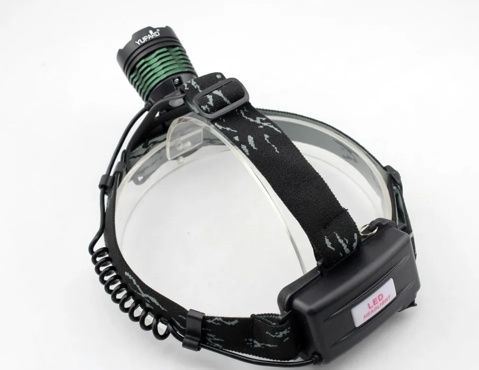 Yupard новые XM-L2 T6 LED Увеличить HeadLight фар Масштабируемые яркие фары + 2*18650 2200 мАч Батарея + ПАУ зарядное устройство