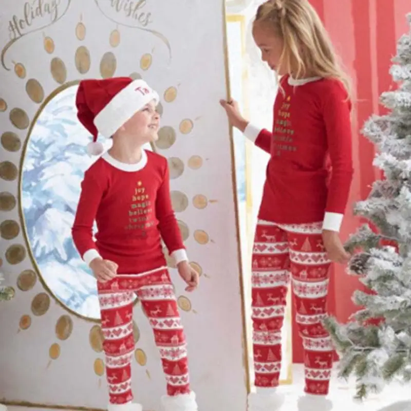 

Christmas Elk Family With Children Sleepwear Nightwear Pajamas Set Pyjamas Family Package Girls Boys Deer Sleep Clothing Kid Set