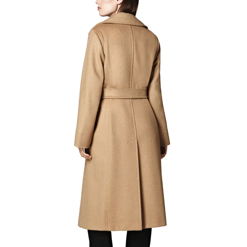 Женский Тренч новинка сезона осень зима 2021 длинное женское пальто верблюжьего