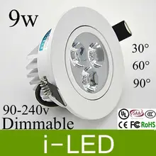 Высокая Мощность LED Светильники затемнения 9 Вт 650lm заменить 60 Вт holagen лампы светодиодные фонари для дома AC90-260V теплый холодный белый+ Driver UL CE