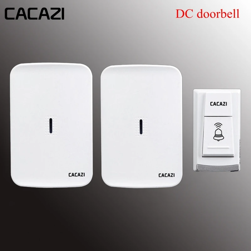 

Wireless home electronic elderly DC battery pager move freely waterproof doorbell 1 transmitter+2 receivers wireless door bell