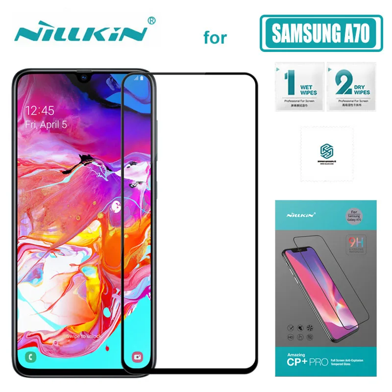 

for Samsung Galaxy A70 Glass Nillkin CP+ Pro Full Cover Ultra-Thin Tempered Glass Screen Protector for Samsung A70 Nilkin Glass
