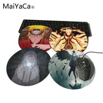 

MaiYaCa New Custom Printed Sasuke Uchiha Naruto Cool Me Map Silone Round Shape Rubber Anime Mouse Mat Soft Mousepad
