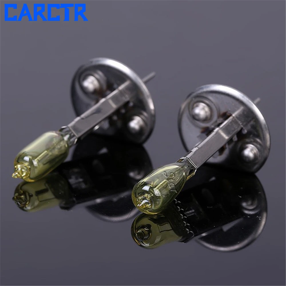 

CARCTR H1 Halogen Lamp Car Headlights 12V/24V 55W/70W Ultra White Light Gold Light 2A IP65 Car Headlight Car Headlight 2 PCS
