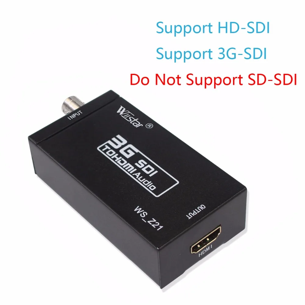 Wiistar HD 1080 P 3g sdi в hdmi конвертер Поддержка HD-SDI/3G-SDI сигналы, показывающие sdi2hdmi SDI в hdmi